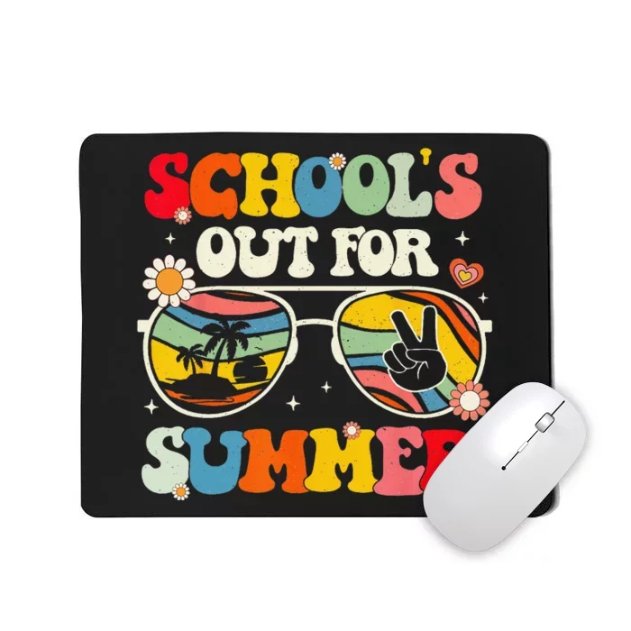 Retro Groovy School's Out For Summer Graduation Teacher Mousepad