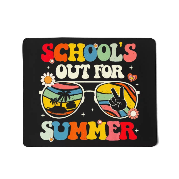 Retro Groovy School's Out For Summer Graduation Teacher Mousepad