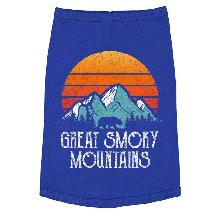 Retro Great Smoky Mountains National Park Bear Vintage Great Gift Doggie Tank