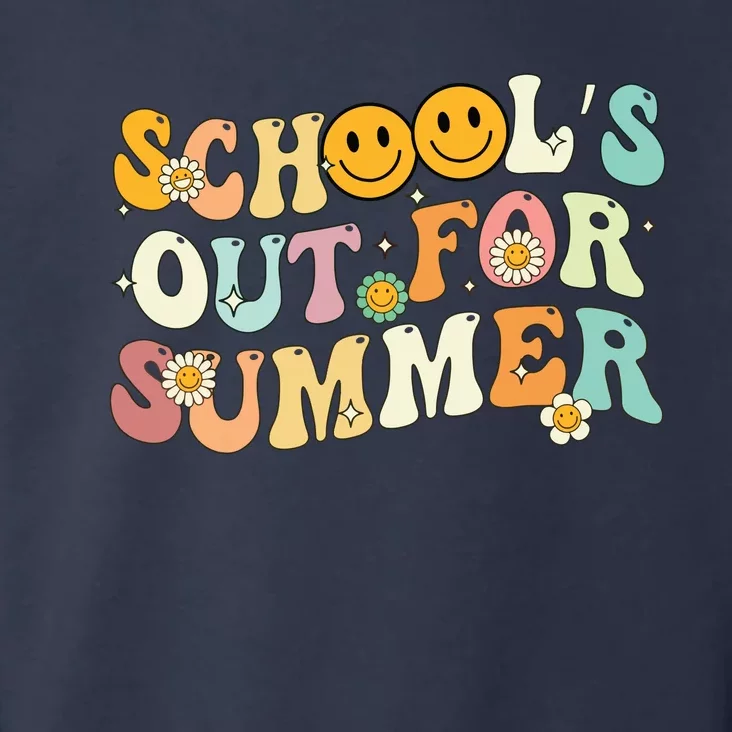 Retro Groovy Schools Out For Summer Graduation Teacher Toddler Hoodie