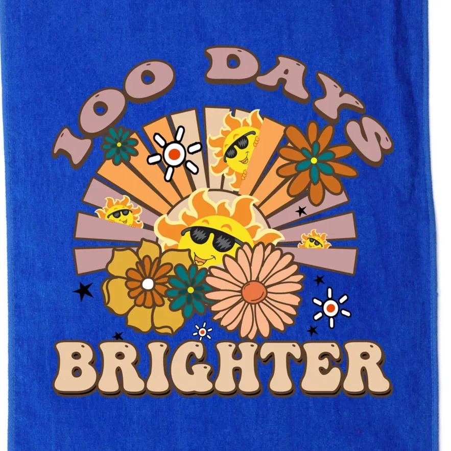 Retro Groovy Sunshine 100 Days Brighter Gift Platinum Collection Golf Towel