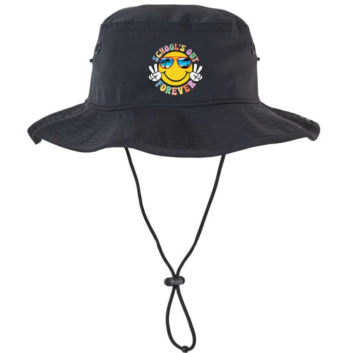 Retro Groovy School's Out Forever Retired Teacher Retirement Legacy Cool Fit Booney Bucket Hat