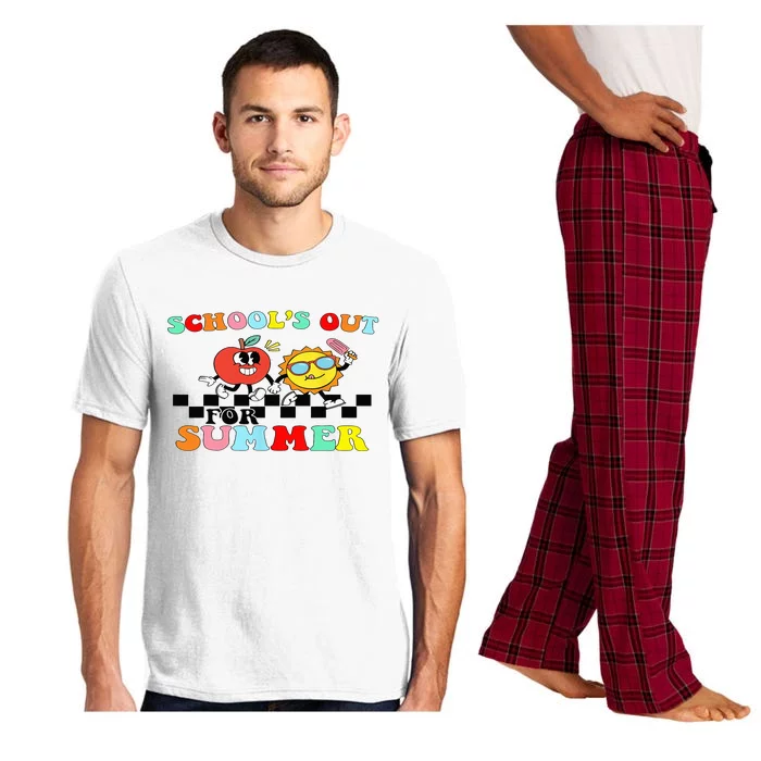 Retro Groovy School's Out For Summer Graduation Teacher Pajama Set