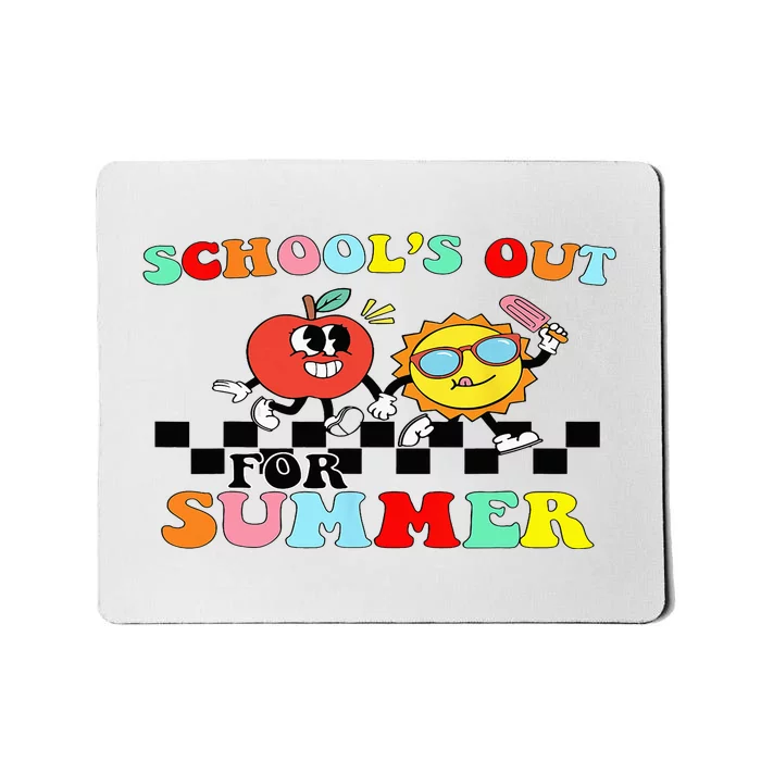 Retro Groovy School's Out For Summer Graduation Teacher Mousepad