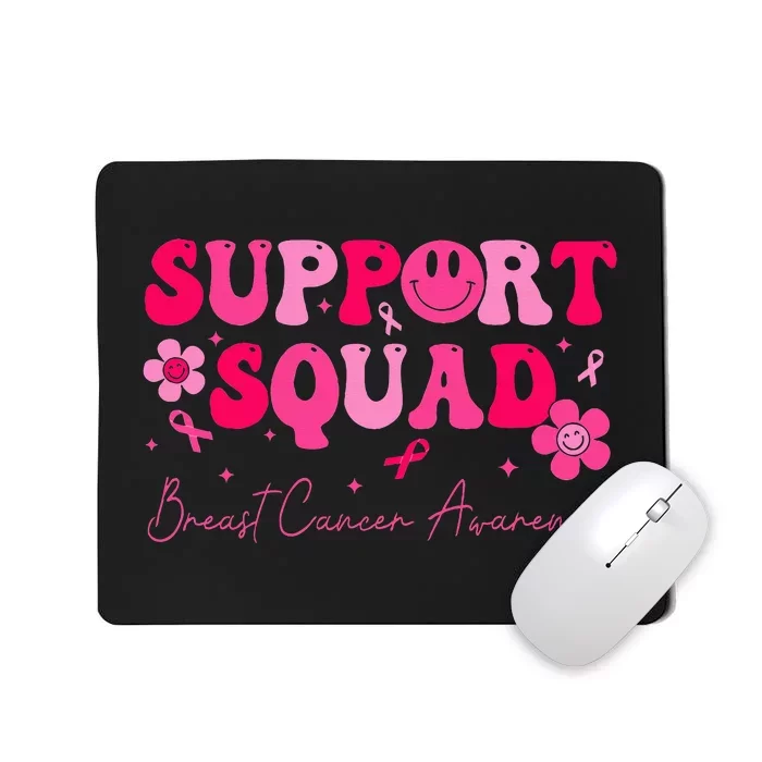 Retro Groovy Support Squad Breast Cancer Awareness Mousepad