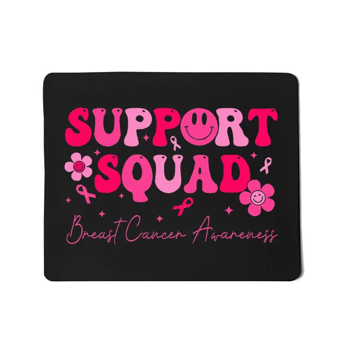 Retro Groovy Support Squad Breast Cancer Awareness Mousepad