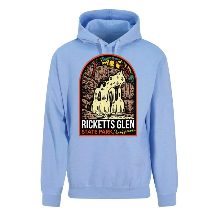 Ricketts Glen State Park Pennsylvania Vintage Unisex Surf Hoodie