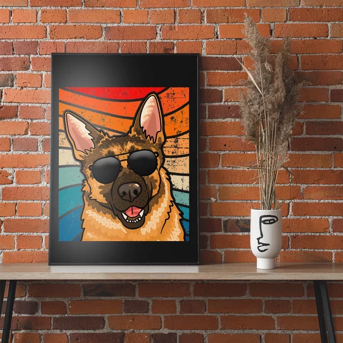 Retro German Shepherd German Shepherd Dog Poster