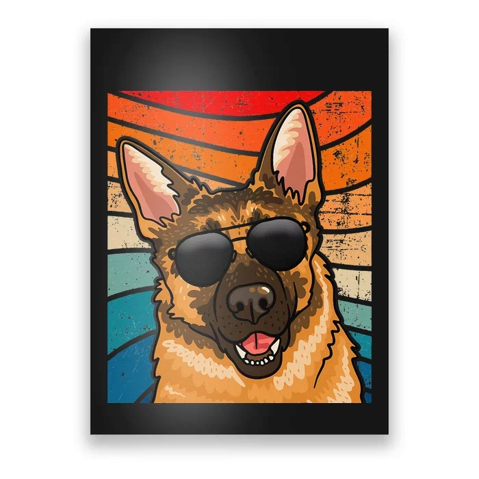 Retro German Shepherd German Shepherd Dog Poster