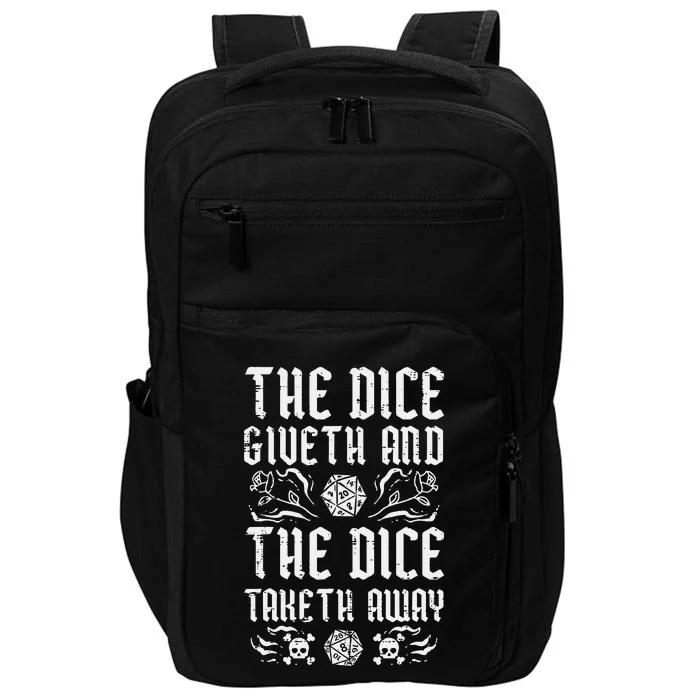 Rpg Giveth Taketh Funny Gamer Impact Tech Backpack