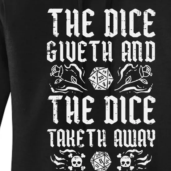 Rpg Giveth Taketh Funny Gamer Women's Pullover Hoodie