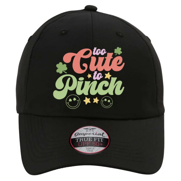 Retro Groovy Too Cute To Pinch St Patrick Day Clover Irish The Original Performance Cap