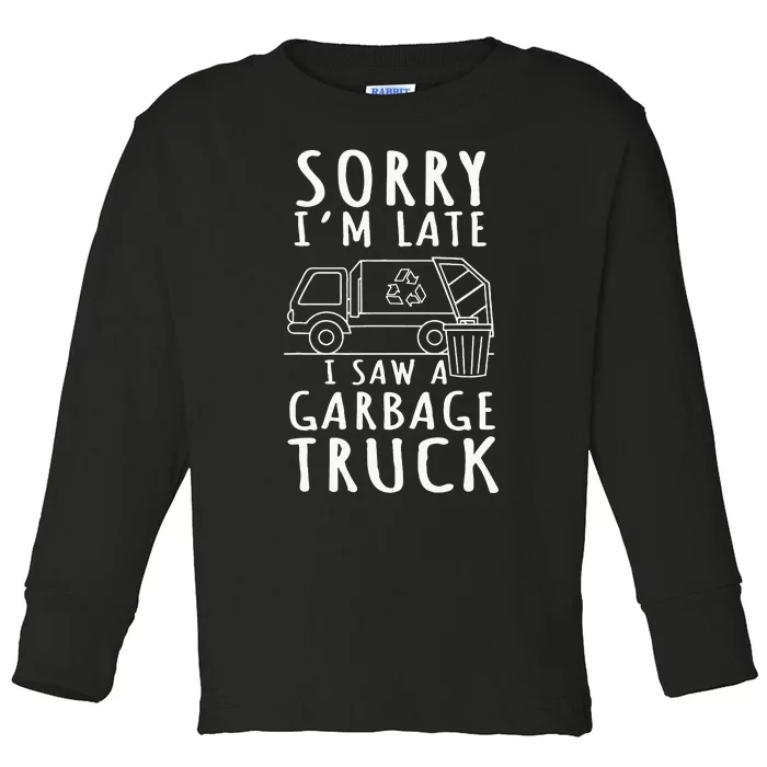 Recycling Garbage Truck Trash Collector Recycle Earth Day Toddler Long Sleeve Shirt