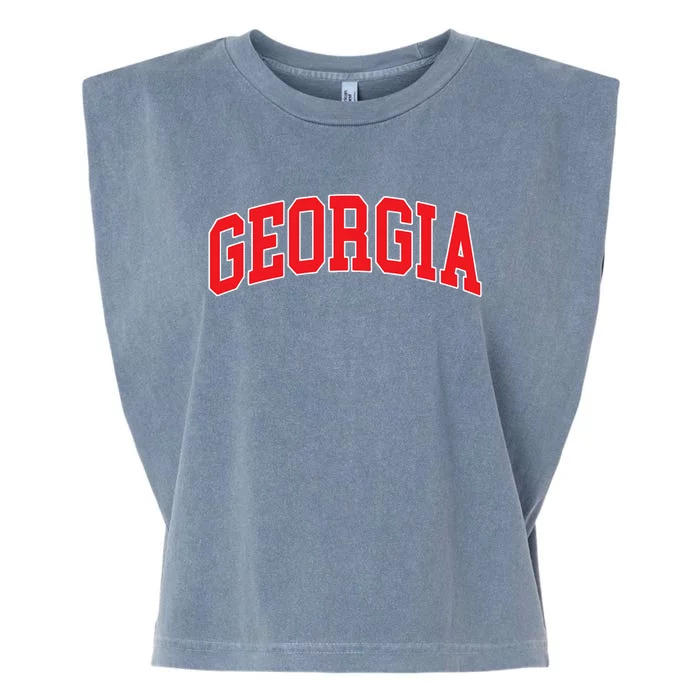 retro Georgia Throwback Design Print Classic Garment-Dyed Women's Muscle Tee