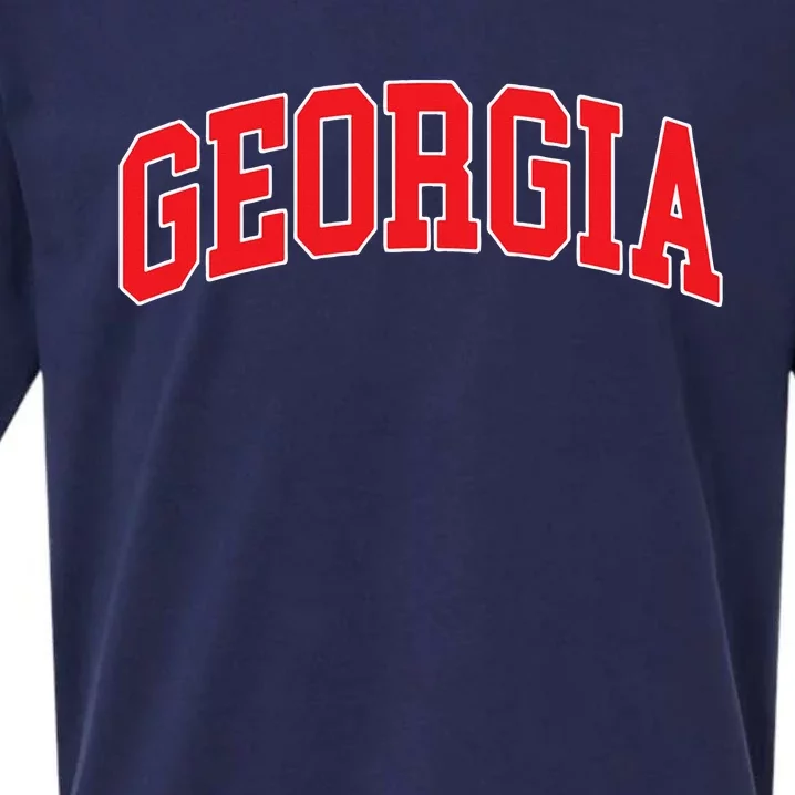 retro Georgia Throwback Design Print Classic Sueded Cloud Jersey T-Shirt