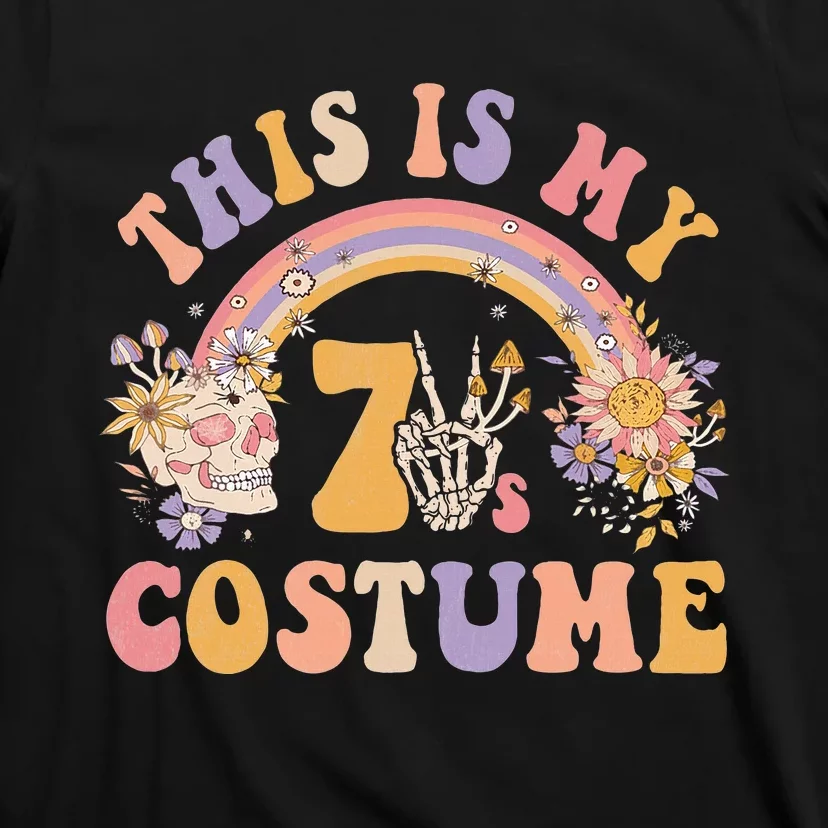 Retro Groovy This Is My 70s Costume Halloween Peace Hippie T-Shirt