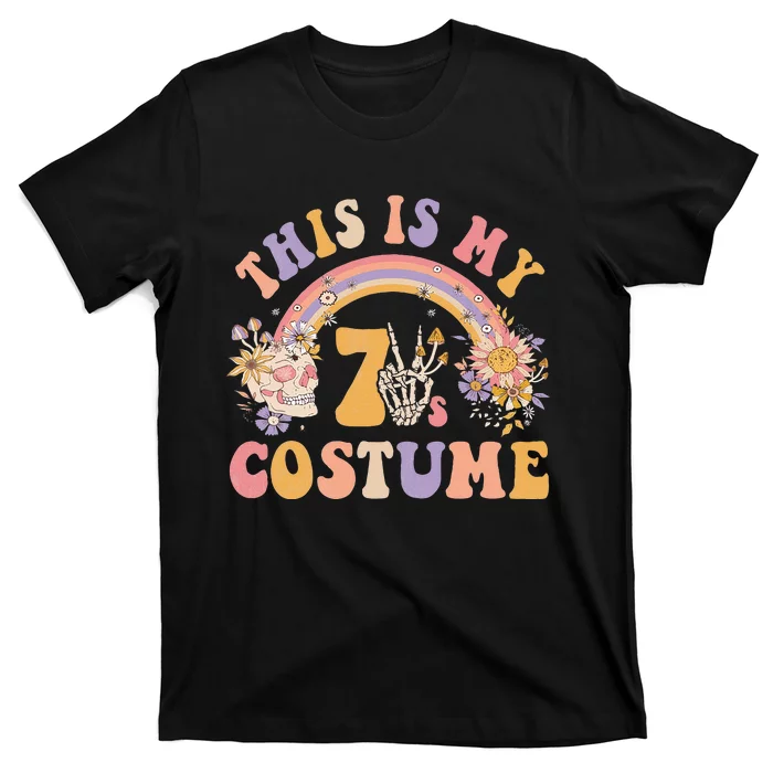 Retro Groovy This Is My 70s Costume Halloween Peace Hippie T-Shirt