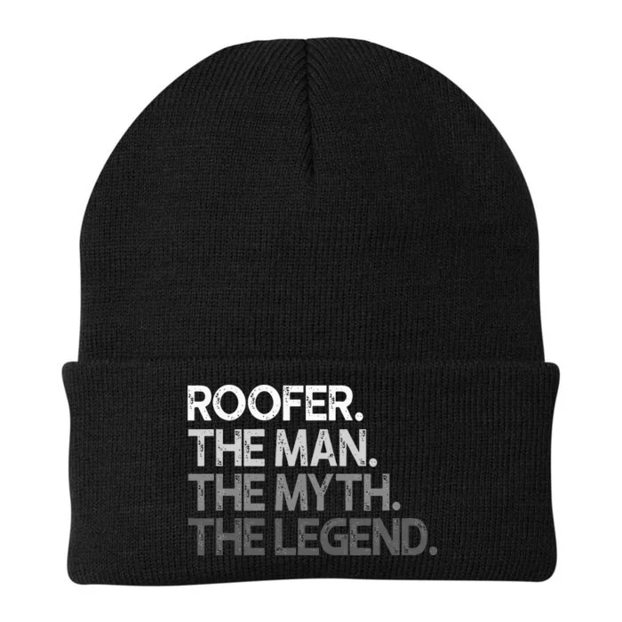 Roofer Gift The Man Myth Legend Knit Cap Winter Beanie