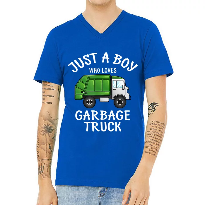 Recycling Garbage Truck Recycle Trash Collector Earth Day Gift V-Neck T-Shirt