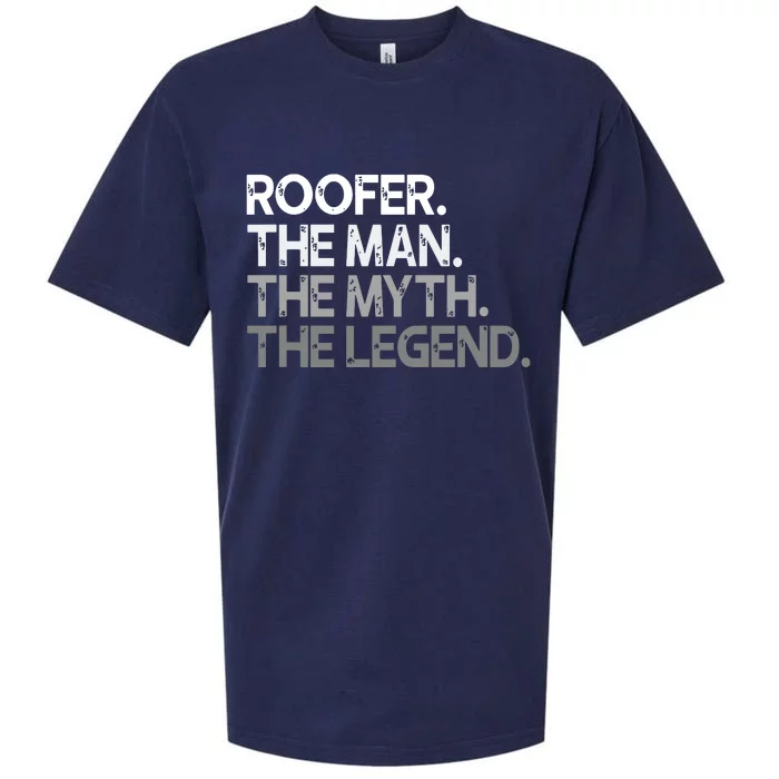 Roofer Gift The Man Myth Legend Sueded Cloud Jersey T-Shirt