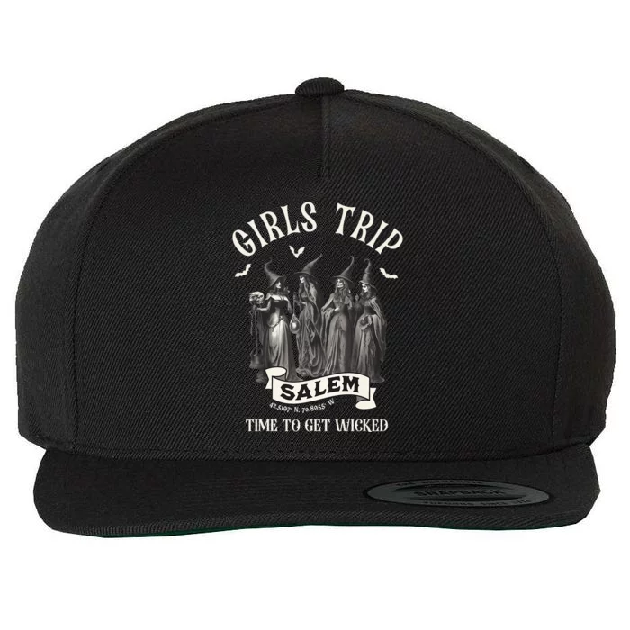 Retro Girls Trip Salem 1692 They Missed One Witch Halloween Wool Snapback Cap