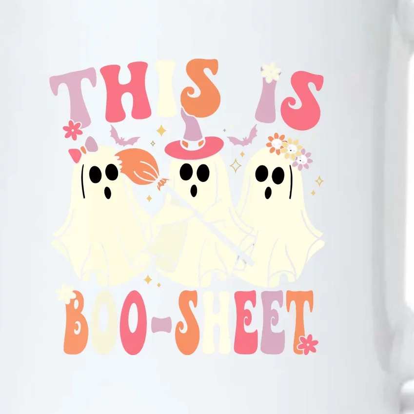 Retro Groovy This Is Boosheet Halloween Cute Ghost Costume Gift Black Color Changing Mug