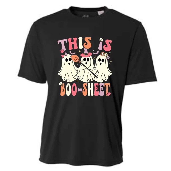 Retro Groovy This Is Boosheet Halloween Cute Ghost Costume Gift Cooling Performance Crew T-Shirt