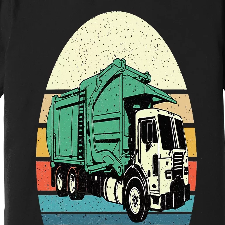 Retro Garbage Truck  Dump Trash Collector Recycling Lover Premium T-Shirt