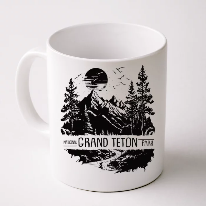 Retro Grand Teton National Park Us Vintage Grand Teton Front & Back Coffee Mug