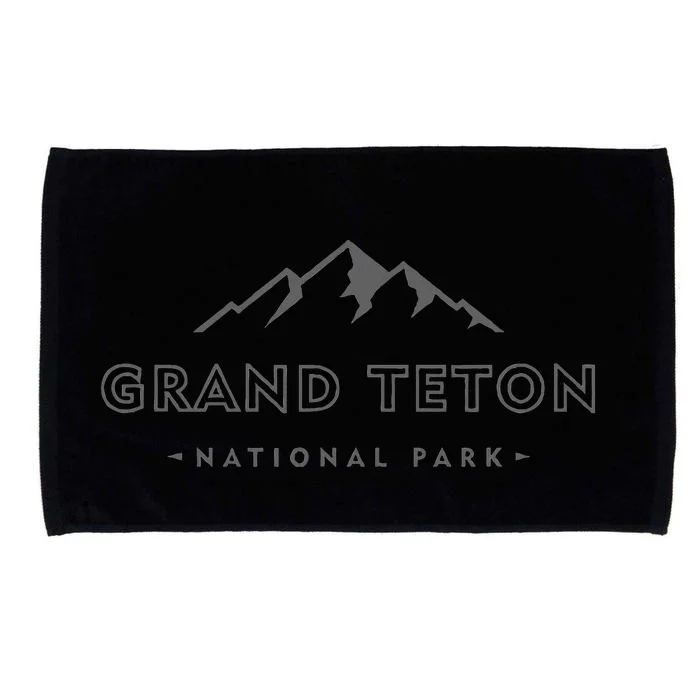 Retro Grand Teton National Park Wyoming Est 1929 Hiking Microfiber Hand Towel