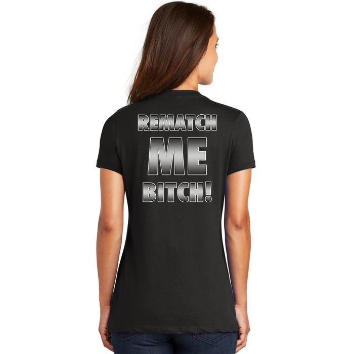 Ryan Garcia Tanks 1 Fan Rematch Me Bitch Front & Back Women's V-Neck T-Shirt