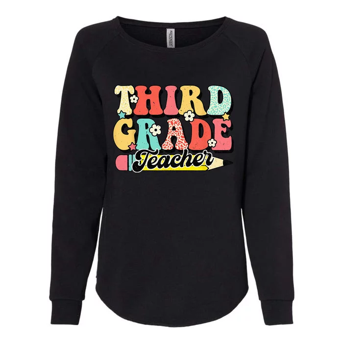 Retro Groovy Third Grade Teacher First Day 3rd Grade Womens California Wash Sweatshirt