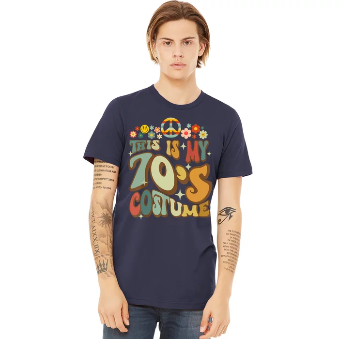 Retro Groovy This Is My 70's Costume Funny 70s Party Vintage Premium T-Shirt