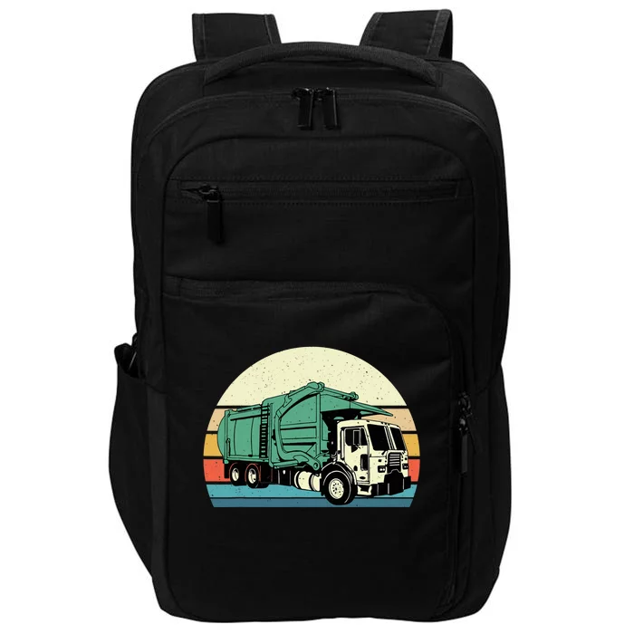 Retro Garbage Truck Dump Trash Collector Recycling Lover Impact Tech Backpack