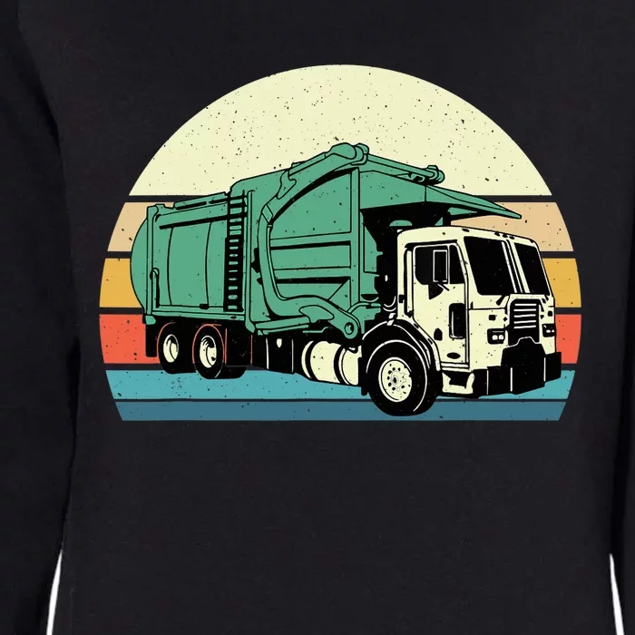 Retro Garbage Truck Dump Trash Collector Recycling Lover Womens California Wash Sweatshirt