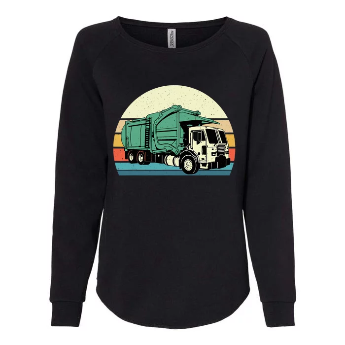 Retro Garbage Truck Dump Trash Collector Recycling Lover Womens California Wash Sweatshirt