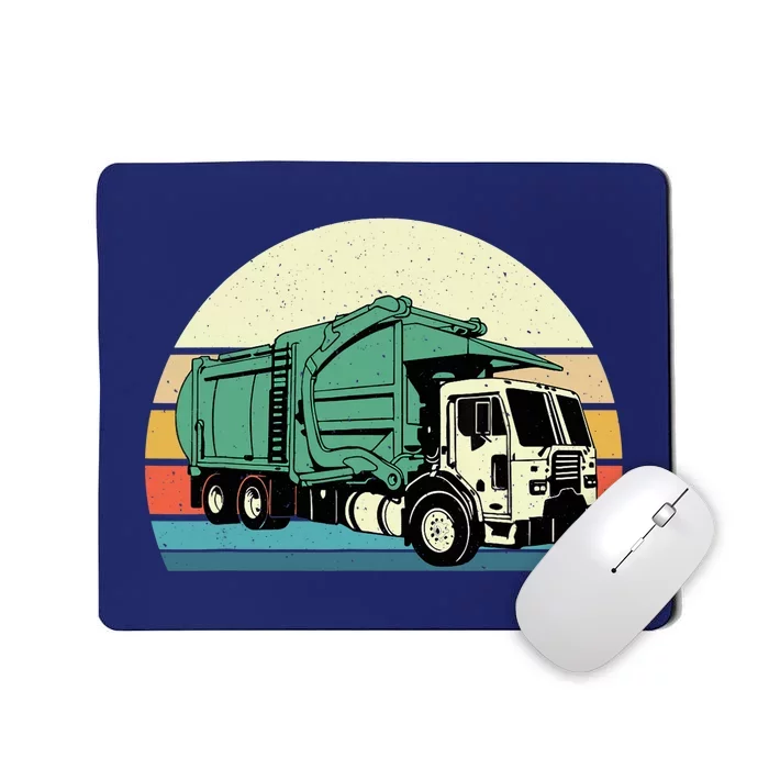 Retro Garbage Truck Dump Trash Collector Recycling Lover Mousepad