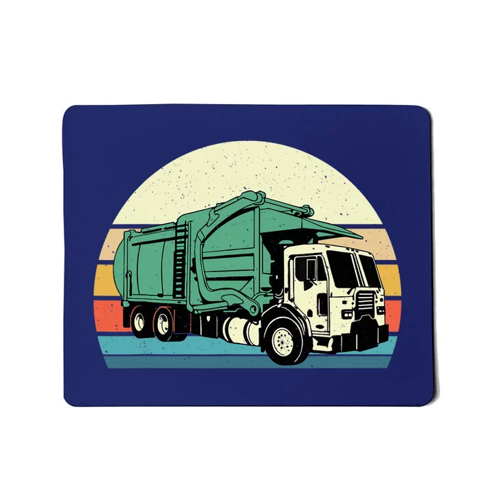 Retro Garbage Truck Dump Trash Collector Recycling Lover Mousepad