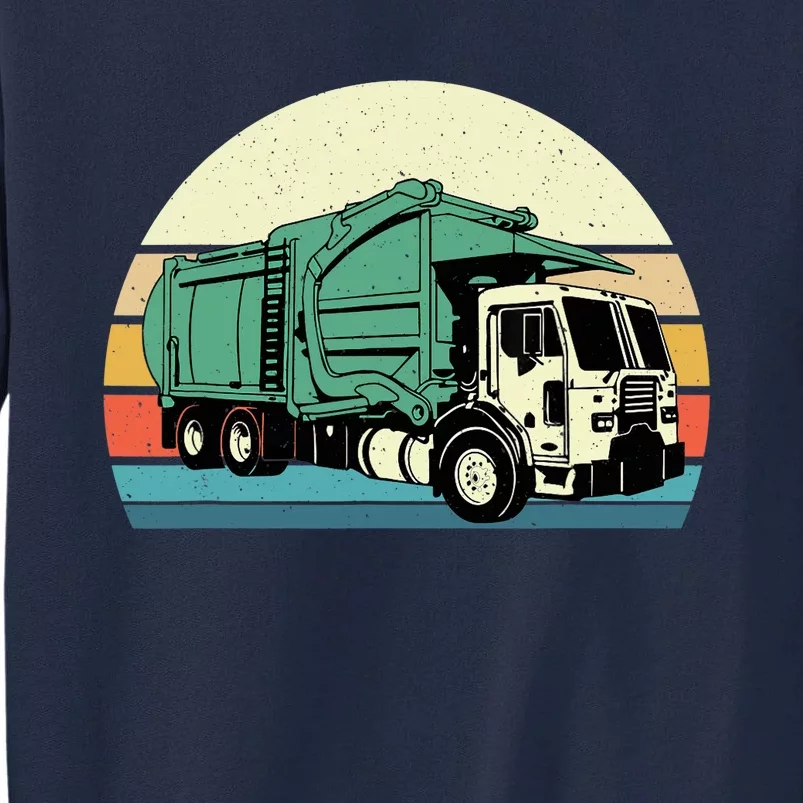 Retro Garbage Truck Dump Trash Collector Recycling Lover Tall Sweatshirt