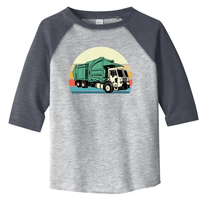 Retro Garbage Truck Dump Trash Collector Recycling Lover Toddler Fine Jersey T-Shirt