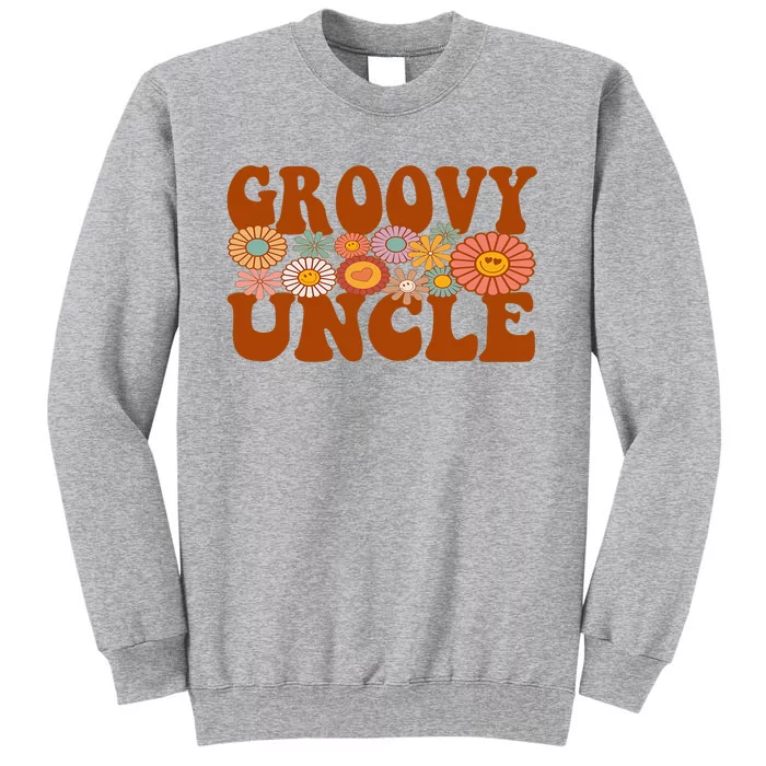 Retro Groovy Uncle Matching Family 1st Birthday Party Tall Sweatshirt