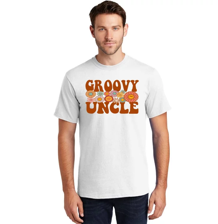 Retro Groovy Uncle Matching Family 1st Birthday Party Tall T-Shirt