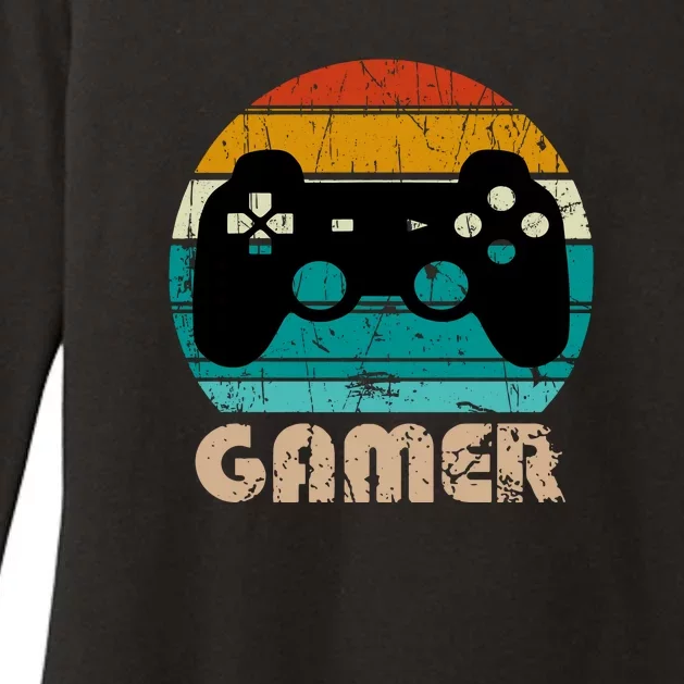 Retro Gamer Video Games Player Gaming Boys Teens Men Womens CVC Long Sleeve Shirt