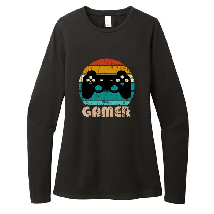 Retro Gamer Video Games Player Gaming Boys Teens Men Womens CVC Long Sleeve Shirt