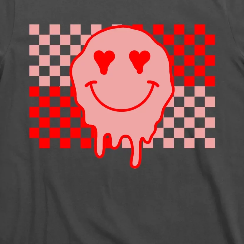 Retro Groovy Valentines Day Hippie Smile T-Shirt