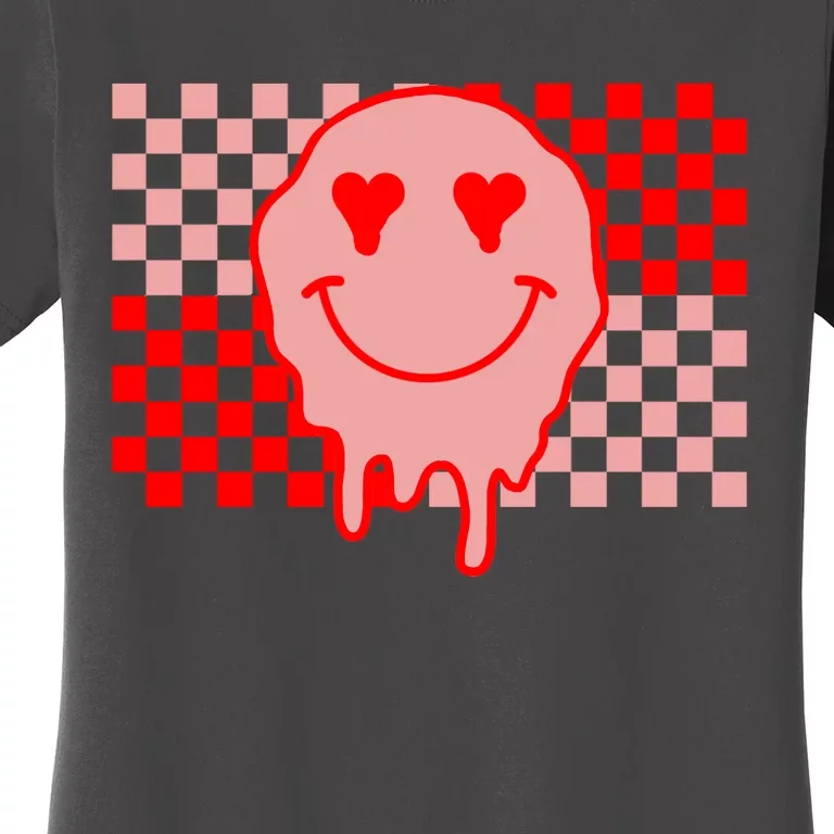 Retro Groovy Valentines Day Hippie Smile Women's T-Shirt