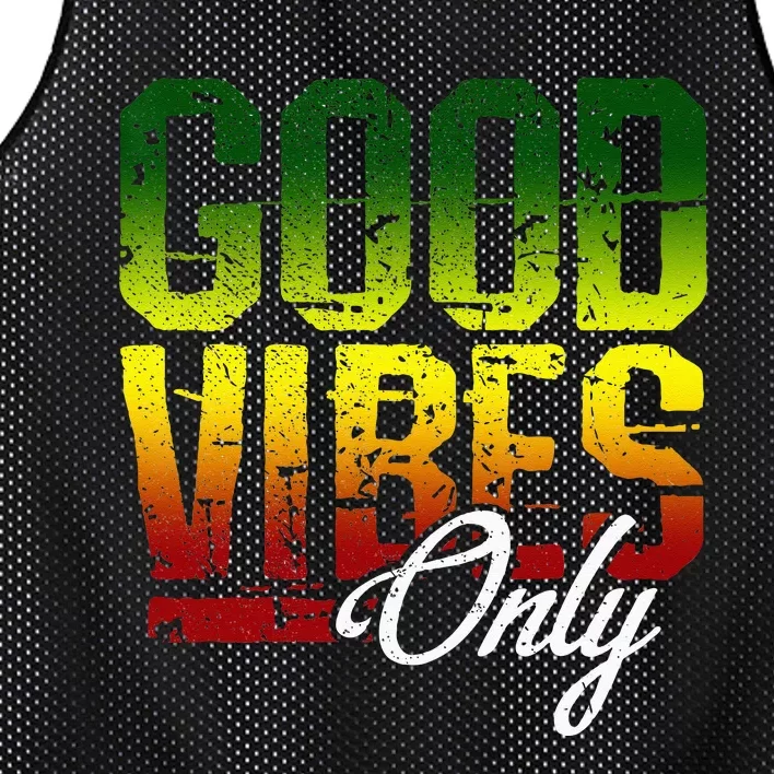 Reggae Good Vibes Only Jamaica One Love Rasta Mesh Reversible Basketball Jersey Tank