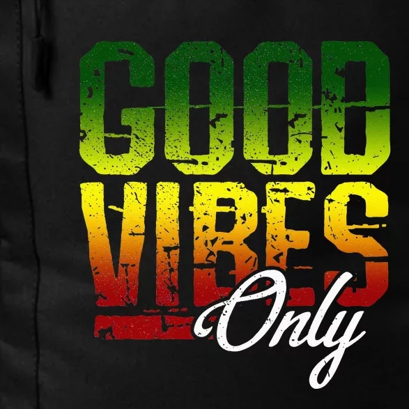 Reggae Good Vibes Only Jamaica One Love Rasta Daily Commute Backpack