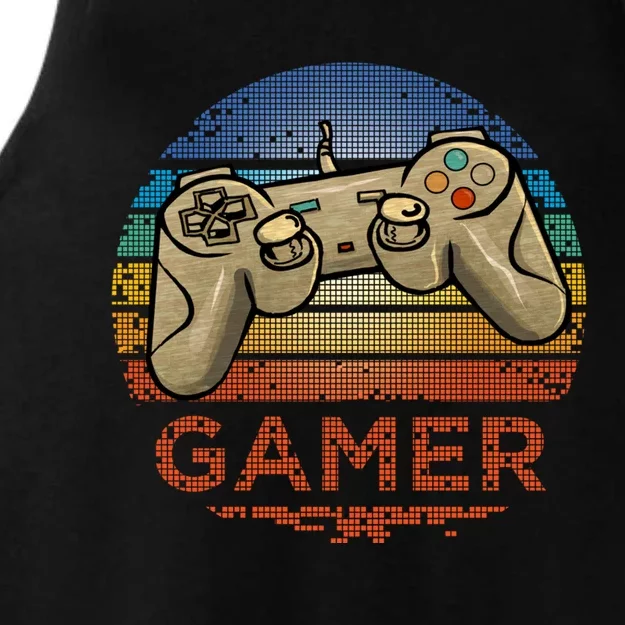 Retro Gamer Video Game Player N Gift Ladies Tri-Blend Wicking Tank