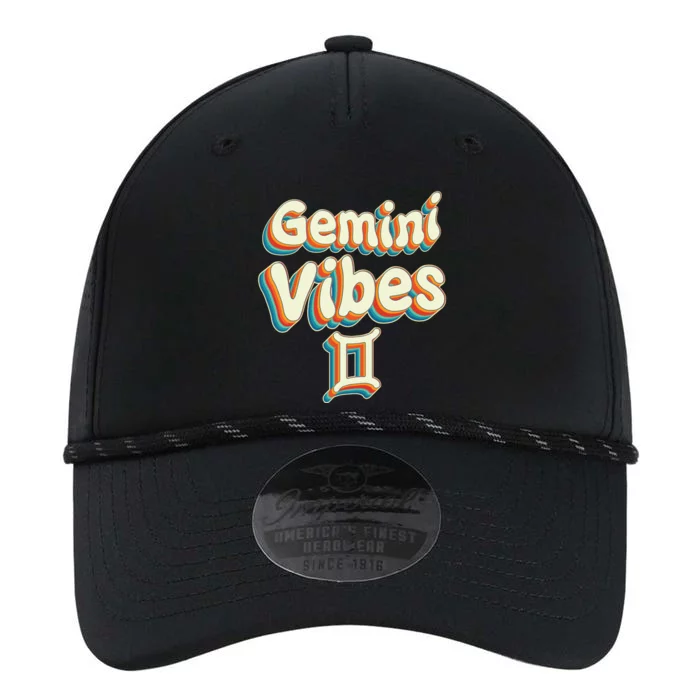 Retro Gemini Vibes Funny Gemini Zodiac Birthday Decorations Performance The Dyno Cap